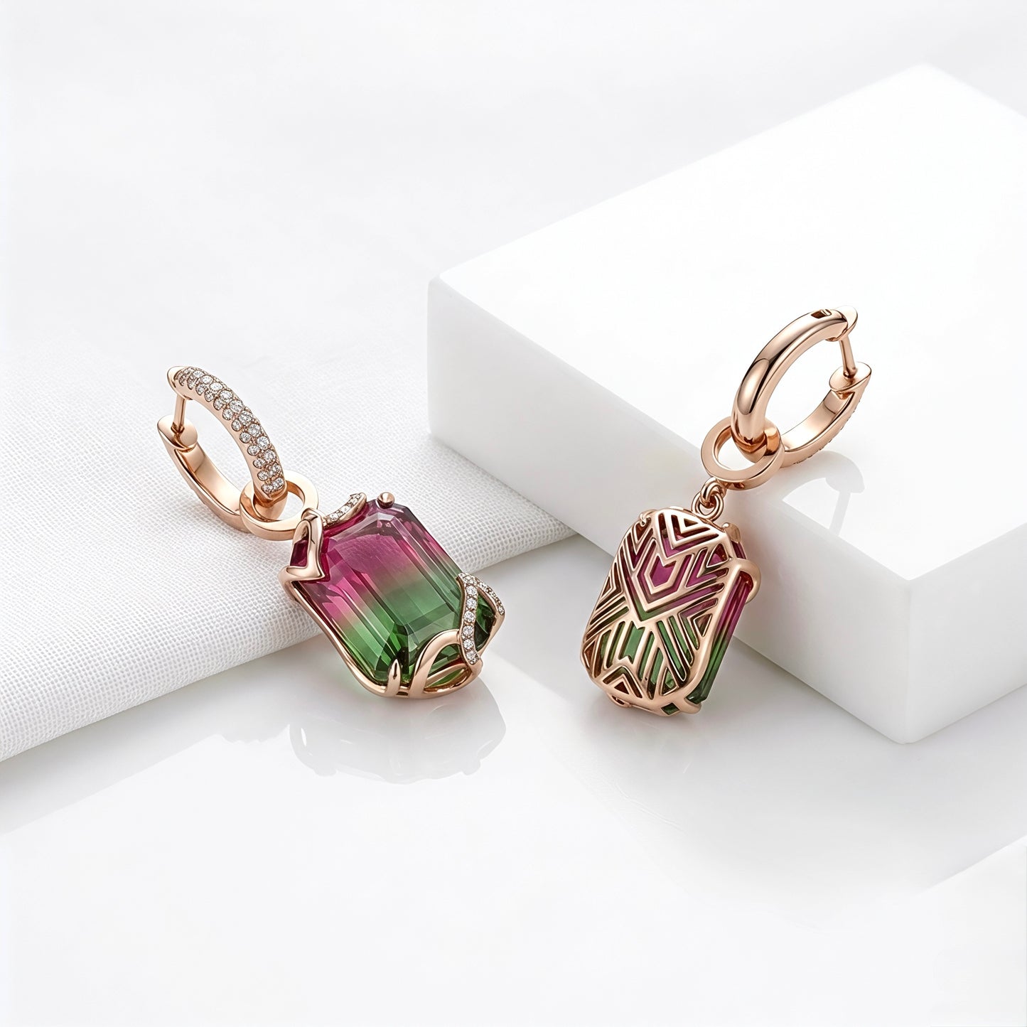 green Tourmaline Drop Earrings