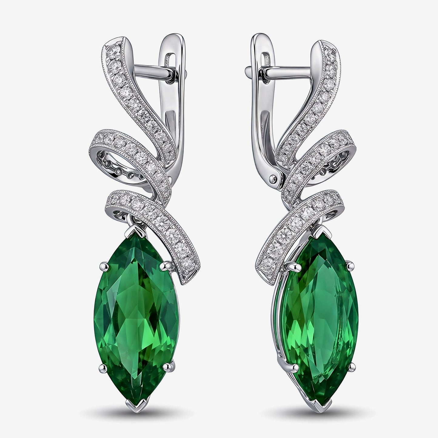 Verdant Infinitum Marquise Drop Earrings