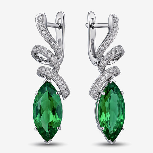 Verdant Infinitum Marquise Drop Earrings