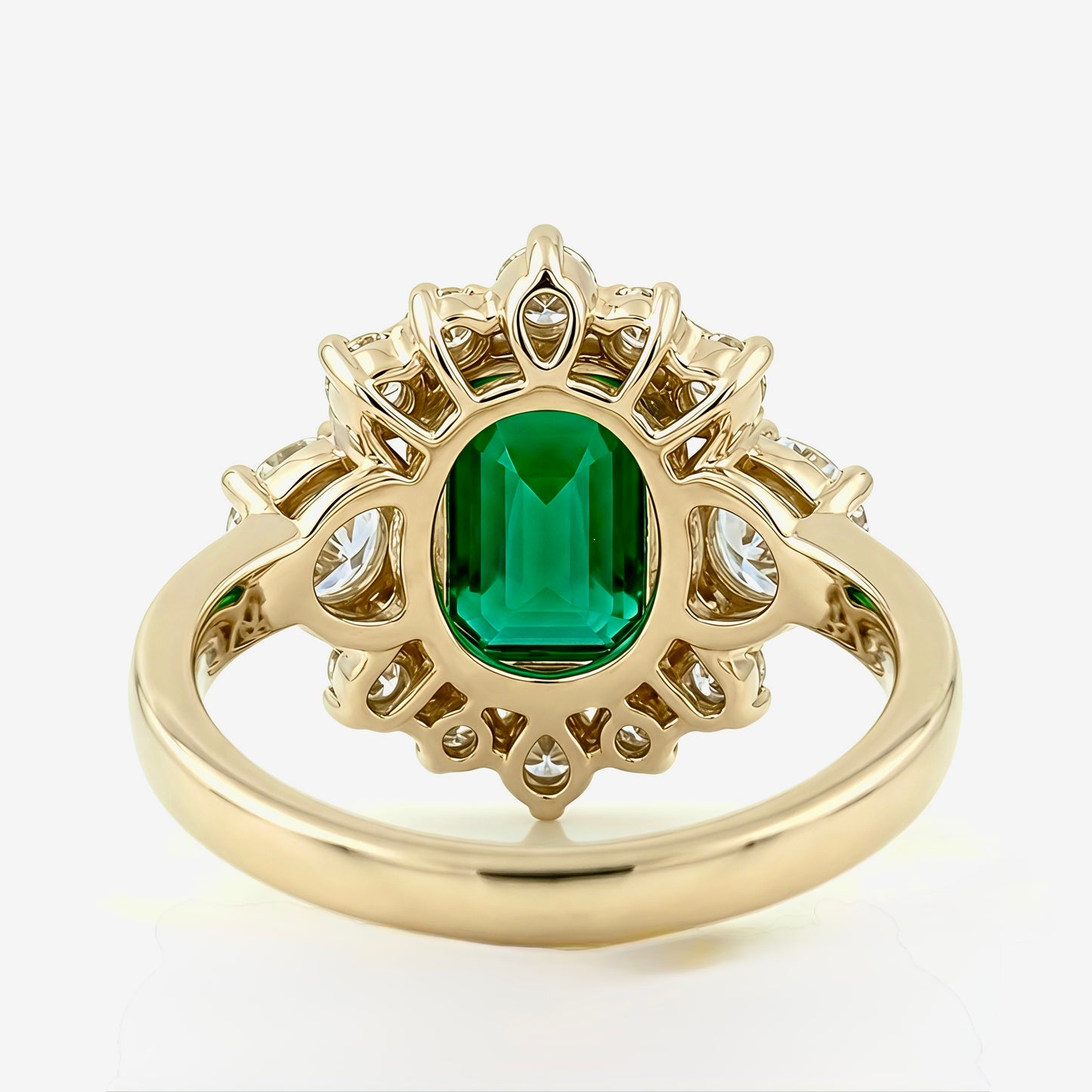 Regal Emerald Radiant Cluster Ring