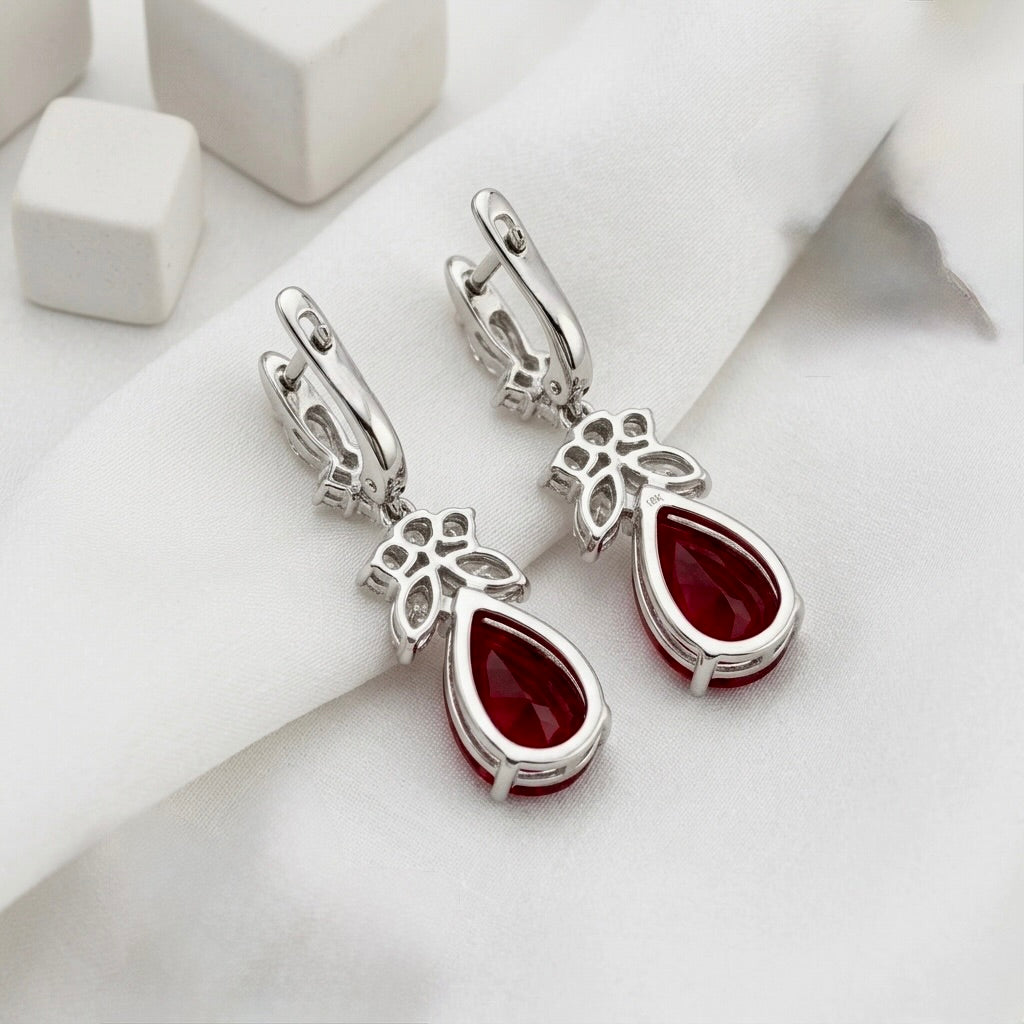 Imperial Crimson Chandelier Drop Earrings