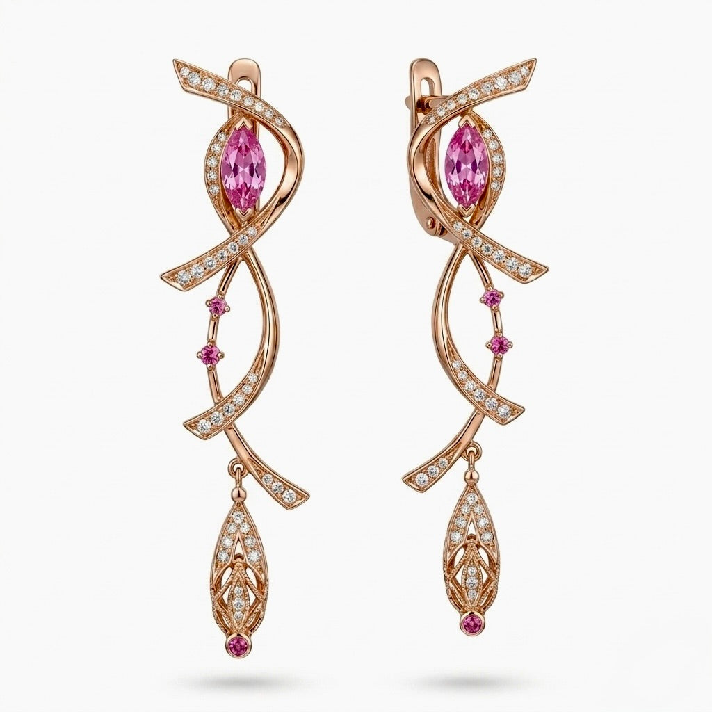 Blossom Infinitum Ribbon Drop Earrings