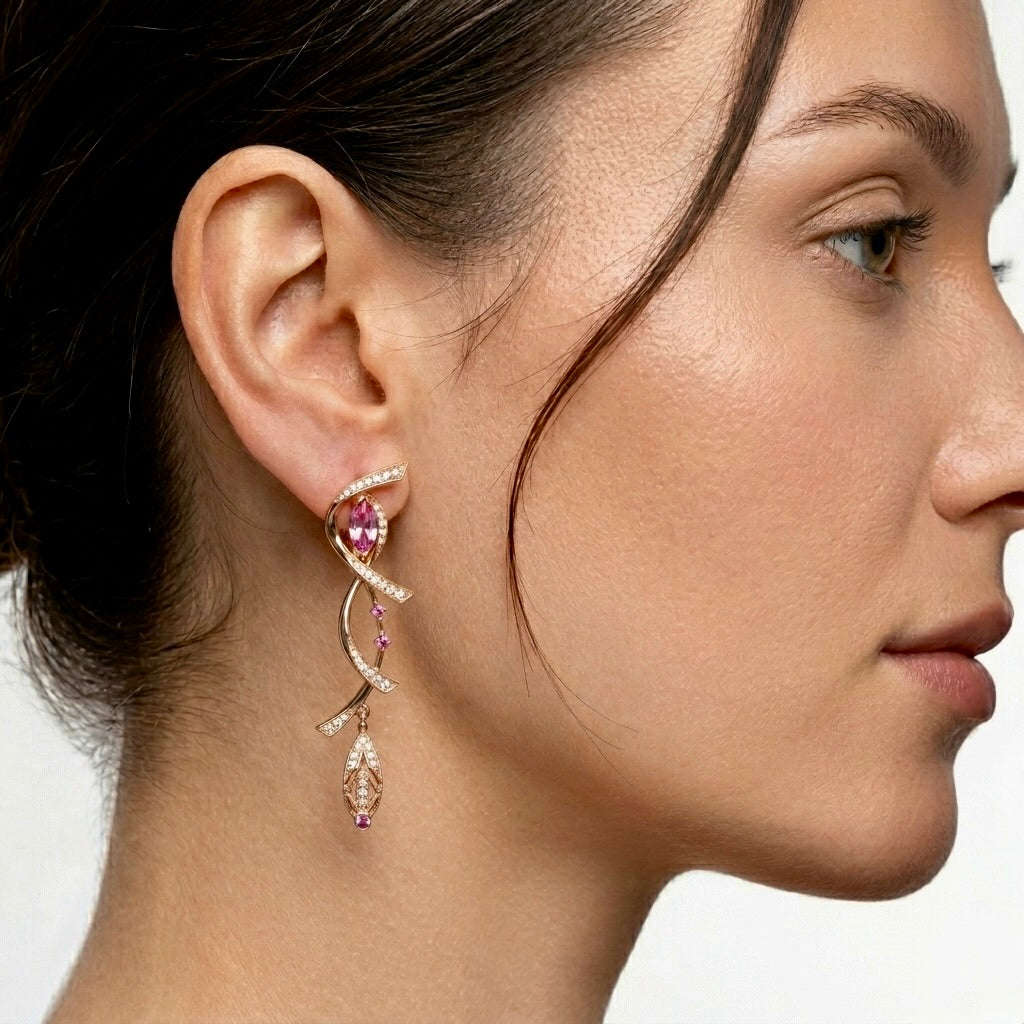 Blossom Infinitum Ribbon Drop Earrings