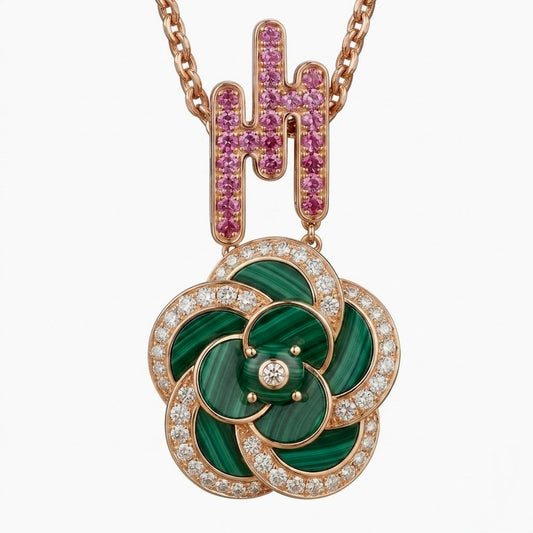 Malachite Blossom Pendant