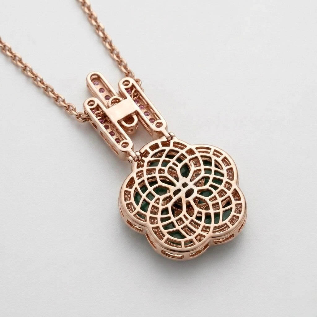 Malachite Blossom Pendant