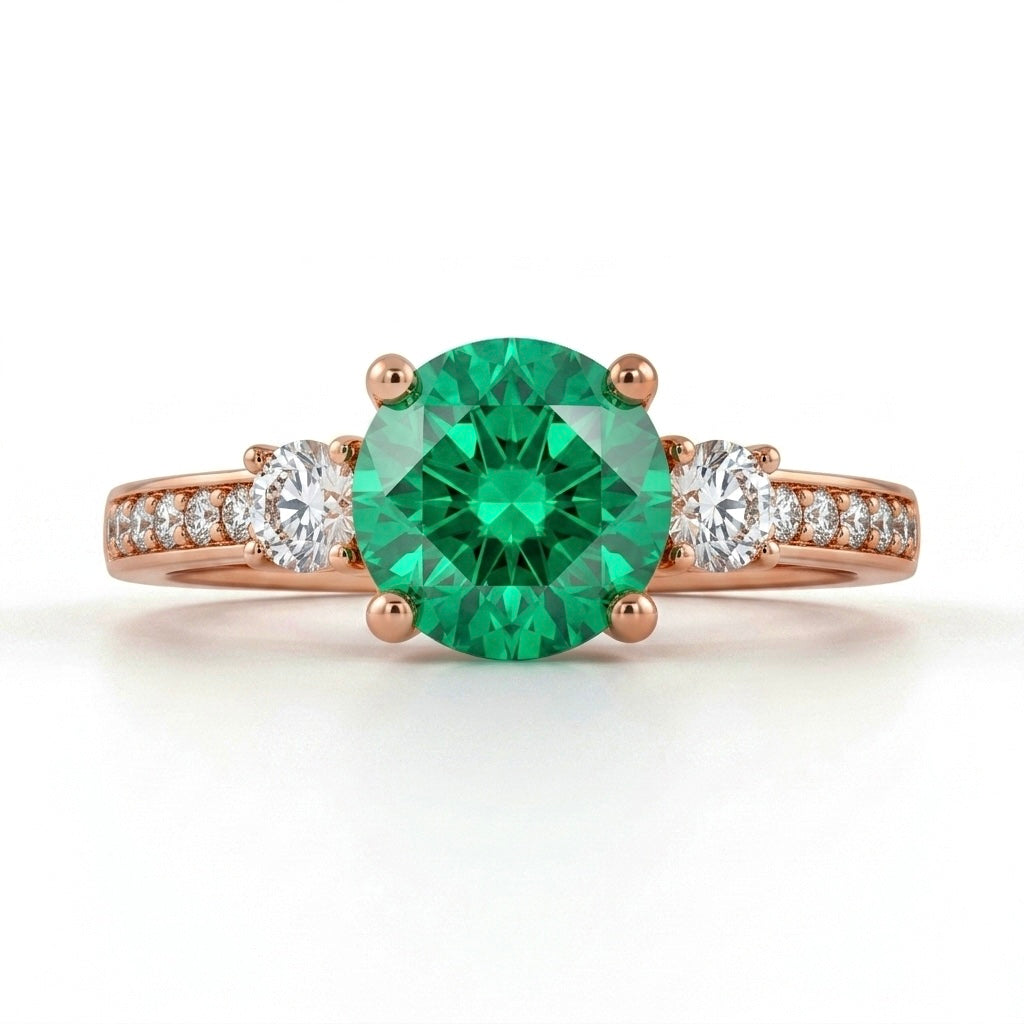 The Verdanza Three-Stone Ring