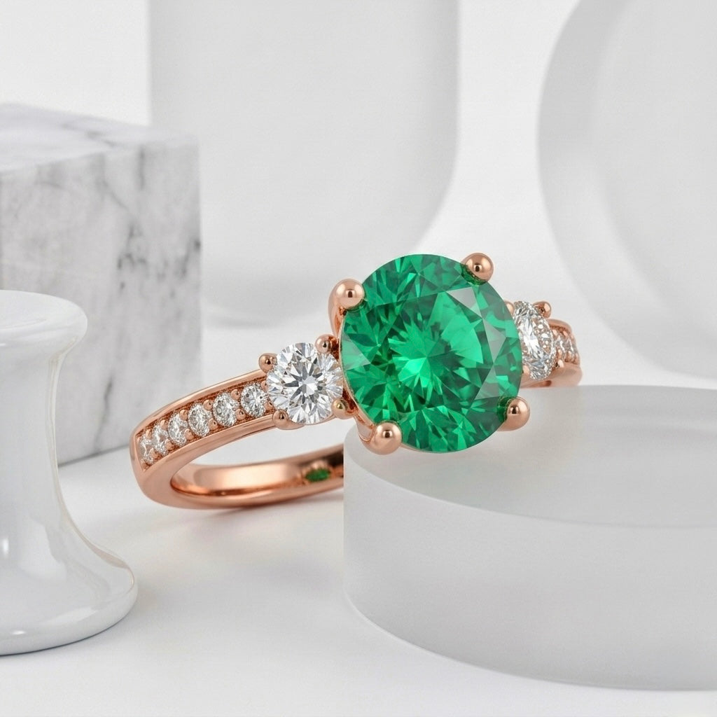 The Verdanza Three-Stone Ring