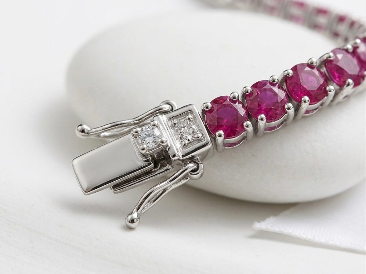 Imperial Rubellite Tennis Bracelet