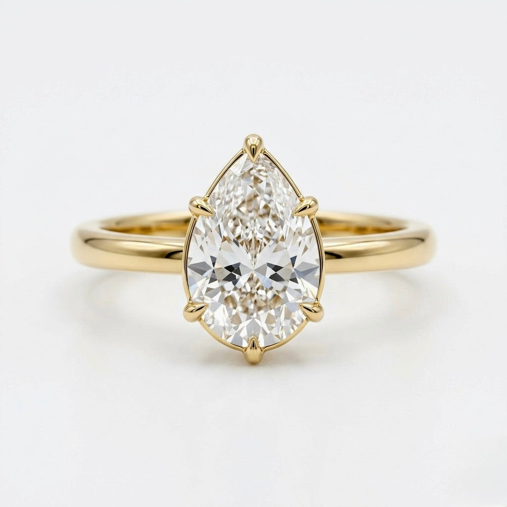 Lumina Pear Cut Solitaire Ring