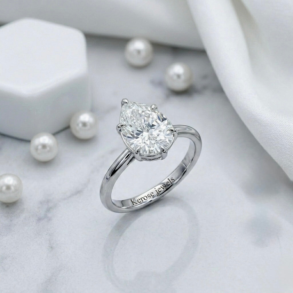 Lumina Pear Cut Solitaire Ring
