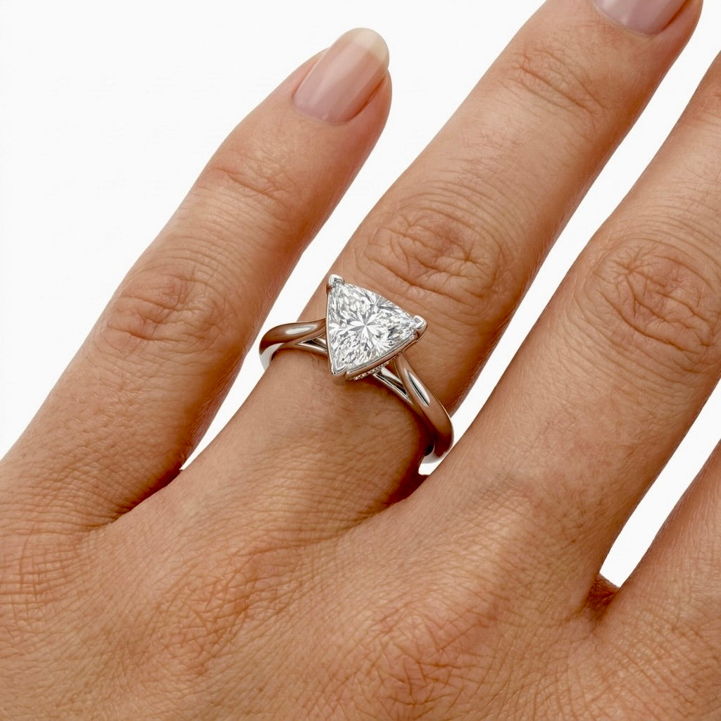 Trillionaire Solitaire Engagement Ring