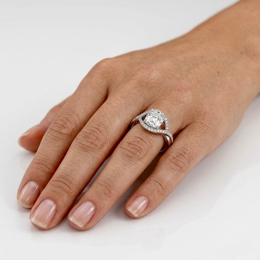 Infinitia Cushion Cut Halo Ring