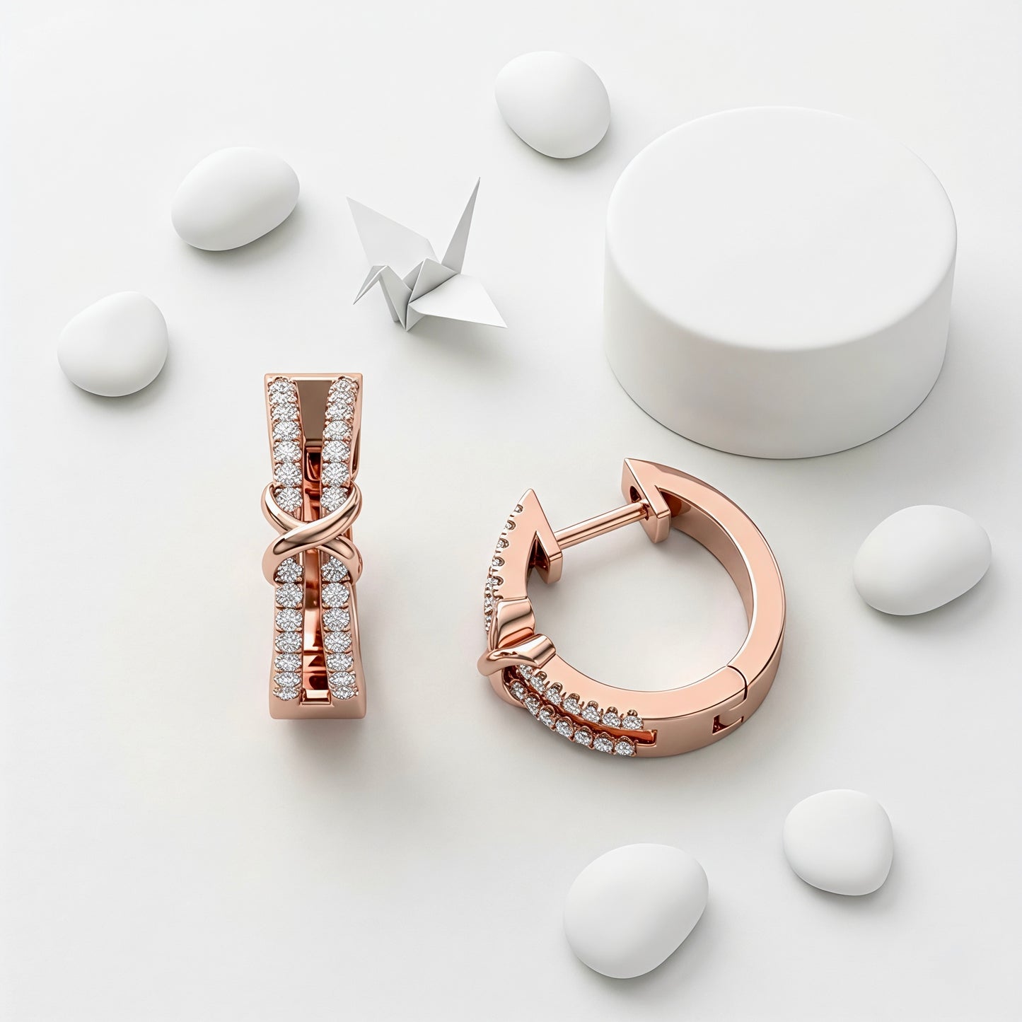 Infinity Huggie Hoop Earrings