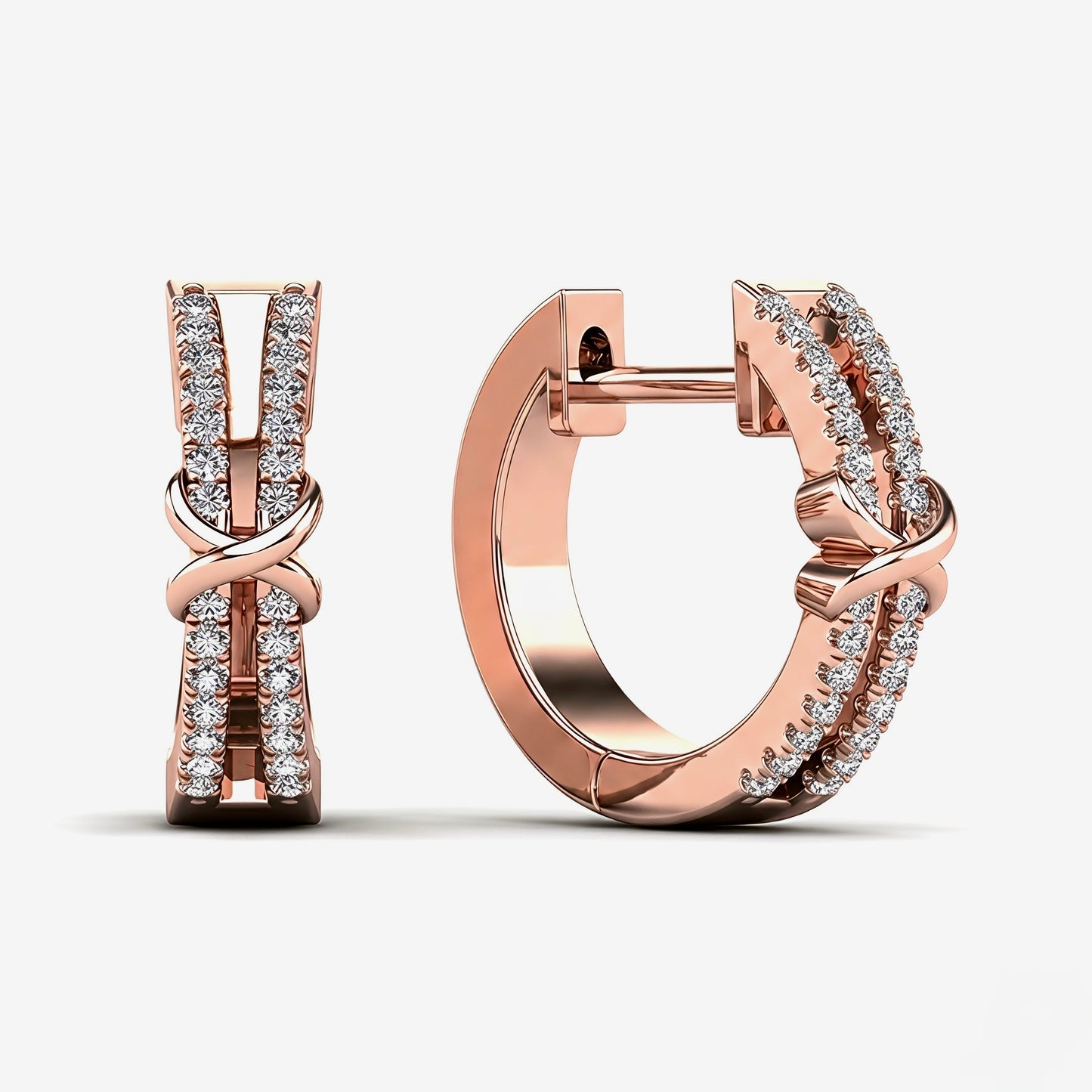 Infinity Huggie Hoop Earrings