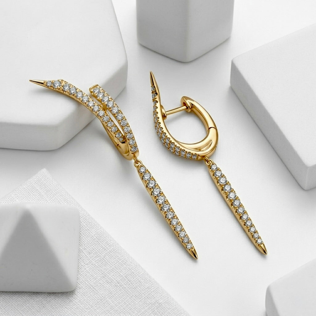 Avant-Garde Spike Drop Earrings