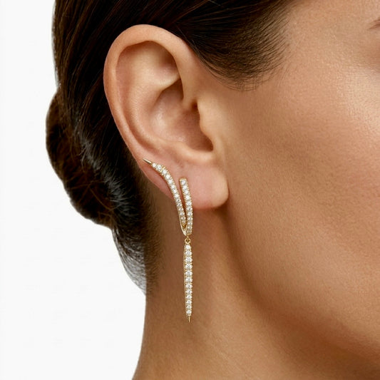 Avant-Garde Spike Drop Earrings