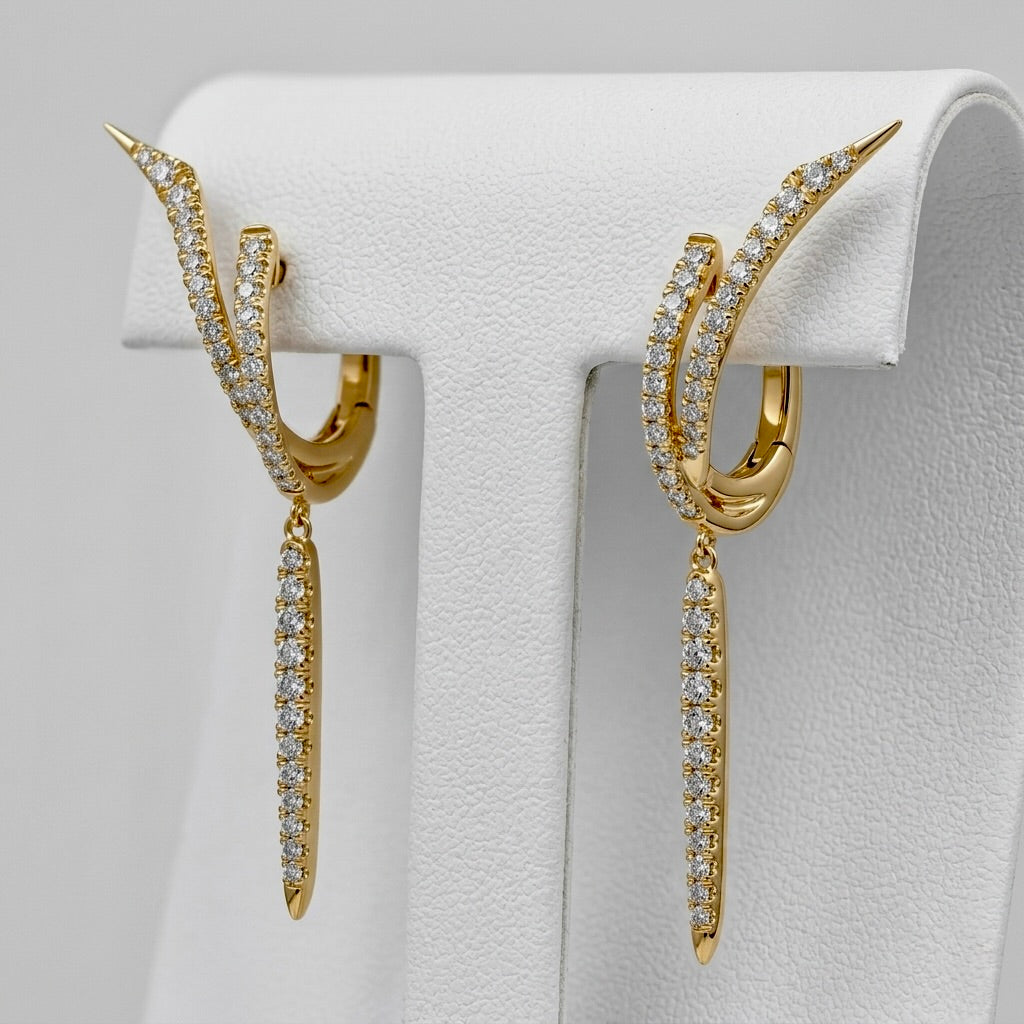 Avant-Garde Spike Drop Earrings