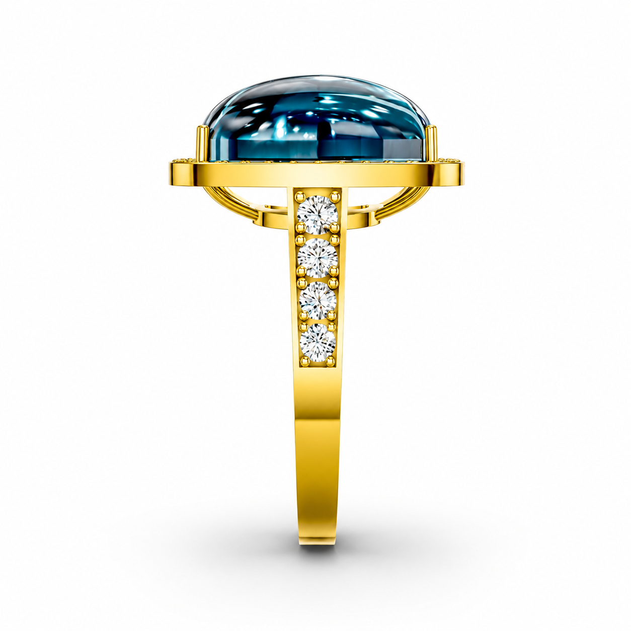 Royal Cushion Tanzanite Statement Ring