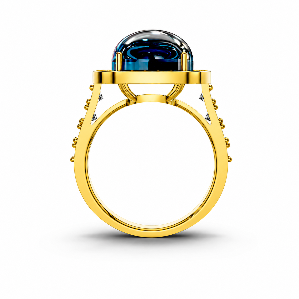 Royal Cushion Tanzanite Statement Ring