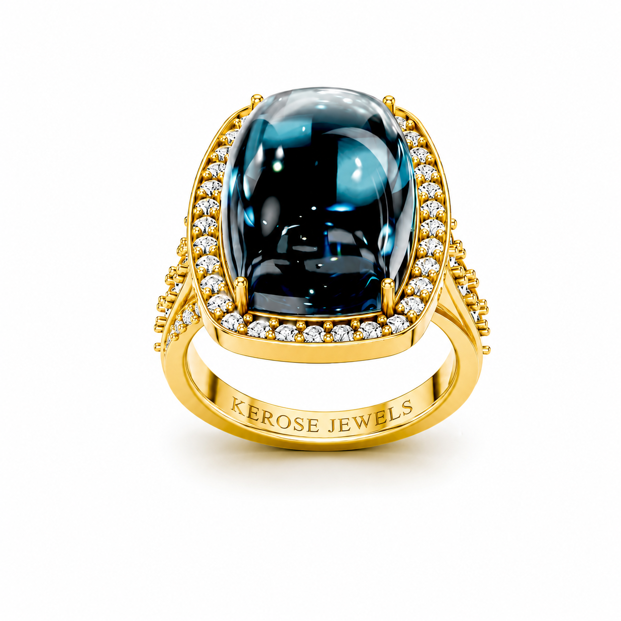 Royal Cushion Tanzanite Statement Ring