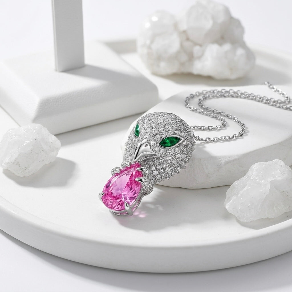 Regal Eagle Pink Sapphire Pendant