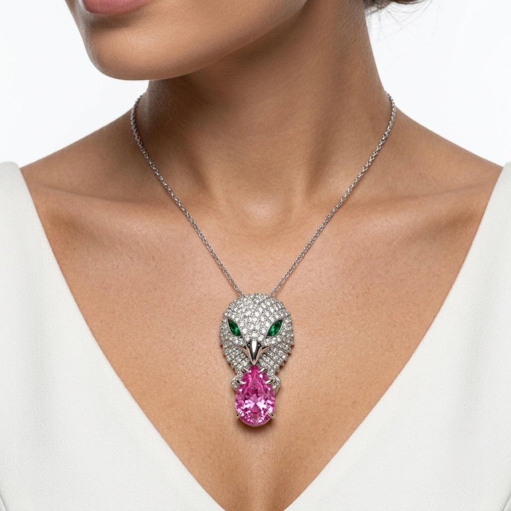 Regal Eagle Pink Sapphire Pendant