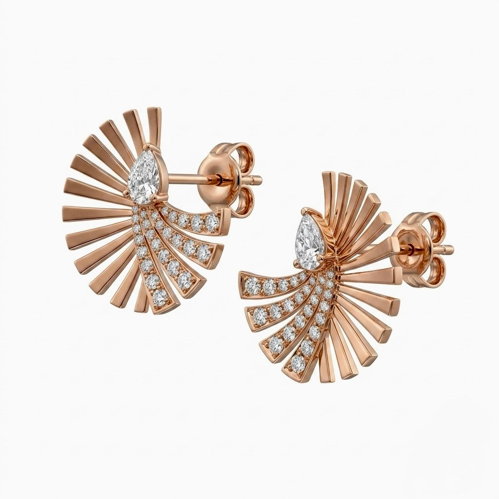 Sunburst Fan Stud
