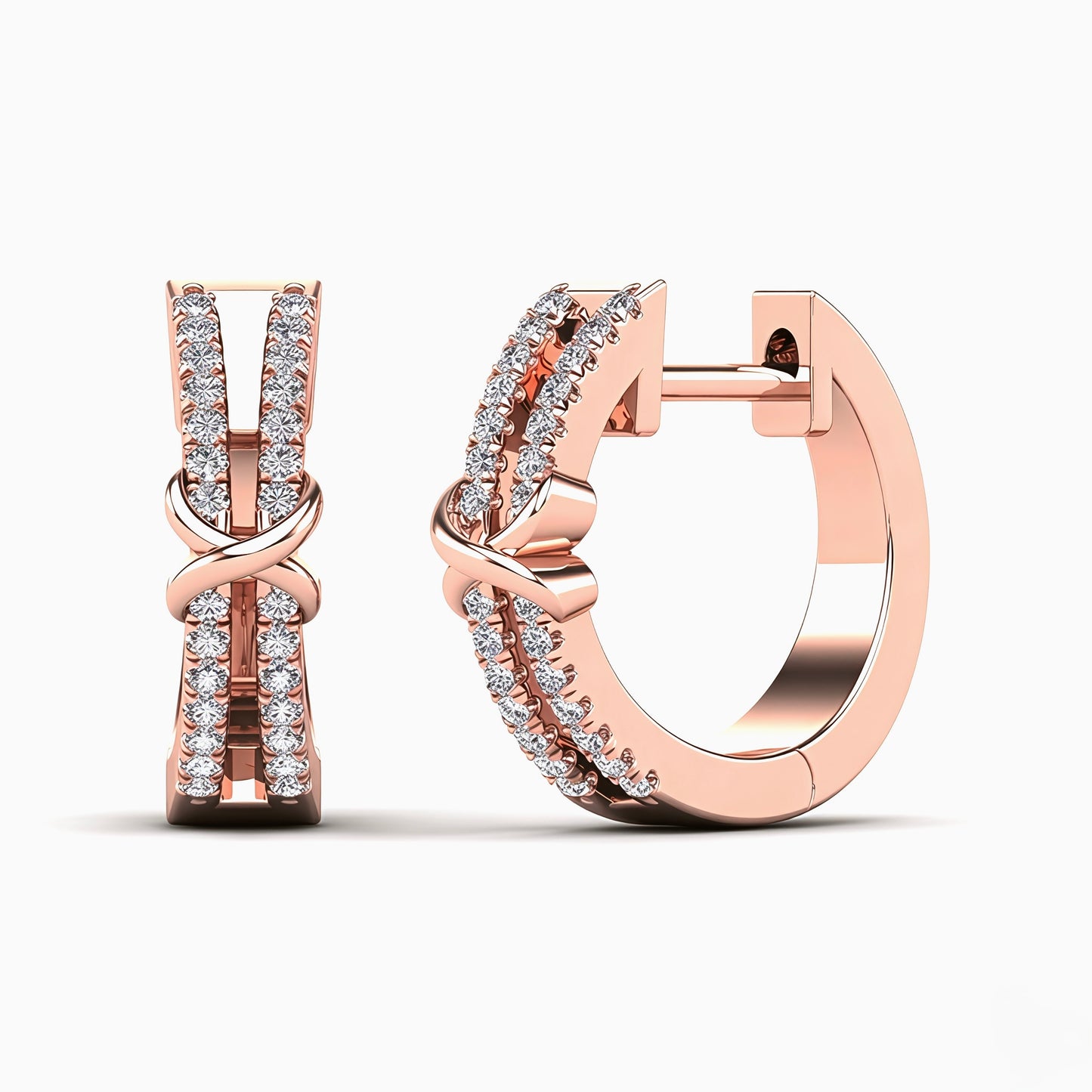 Infinity Huggie Hoop Earrings