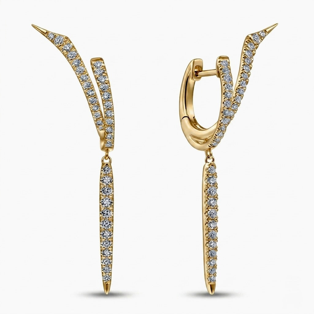 Avant-Garde Spike Drop Earrings