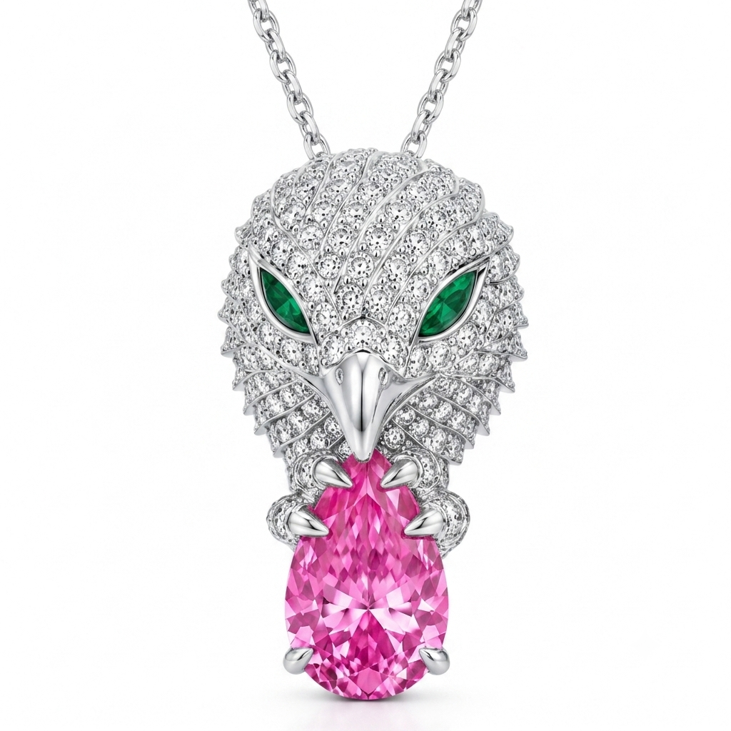 Regal Eagle Pink Sapphire Pendant