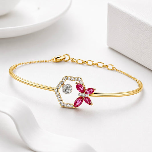 Hexagon Butterfly Bangle