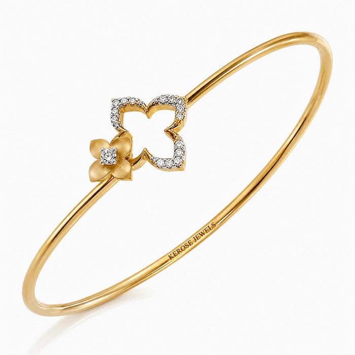 Floral Clover Bangle