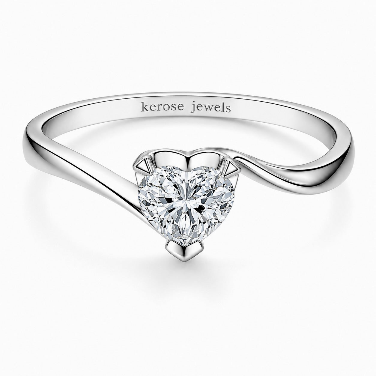 Heart-Shaped Solitaire Ring