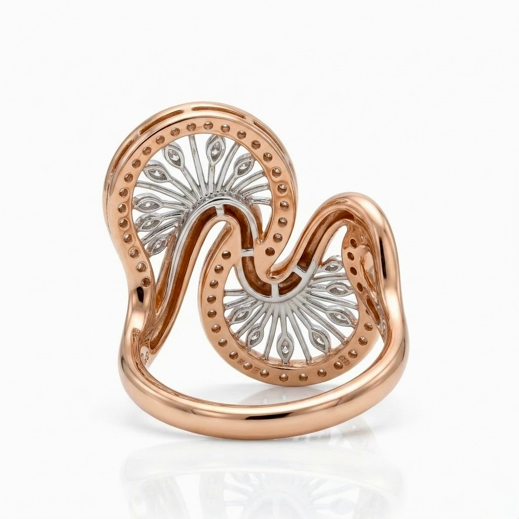Peacock Whispers Statement Ring