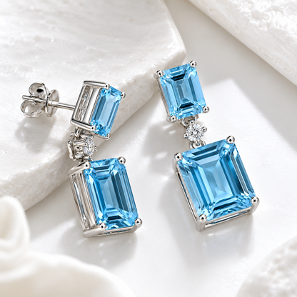 Aquamarine Drop Earrings