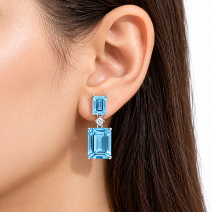 Aquamarine Drop Earrings