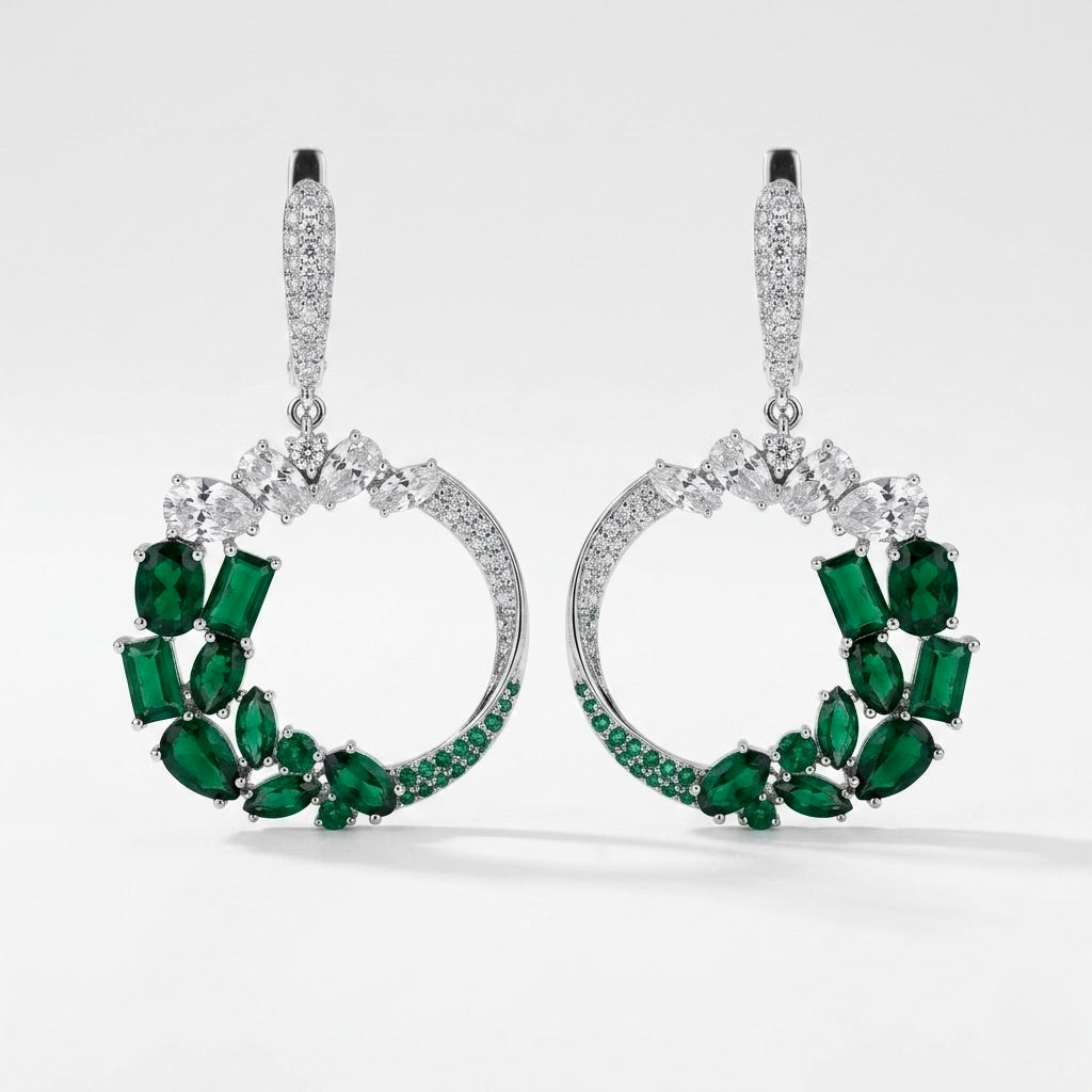 Encircled Verdant Bloom Earrings