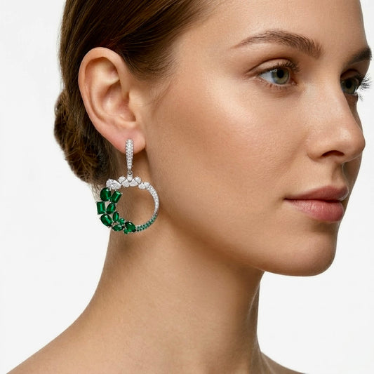 Encircled Verdant Bloom Earrings
