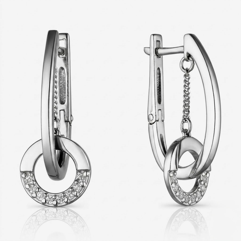 Zenith Link Drop Earrings