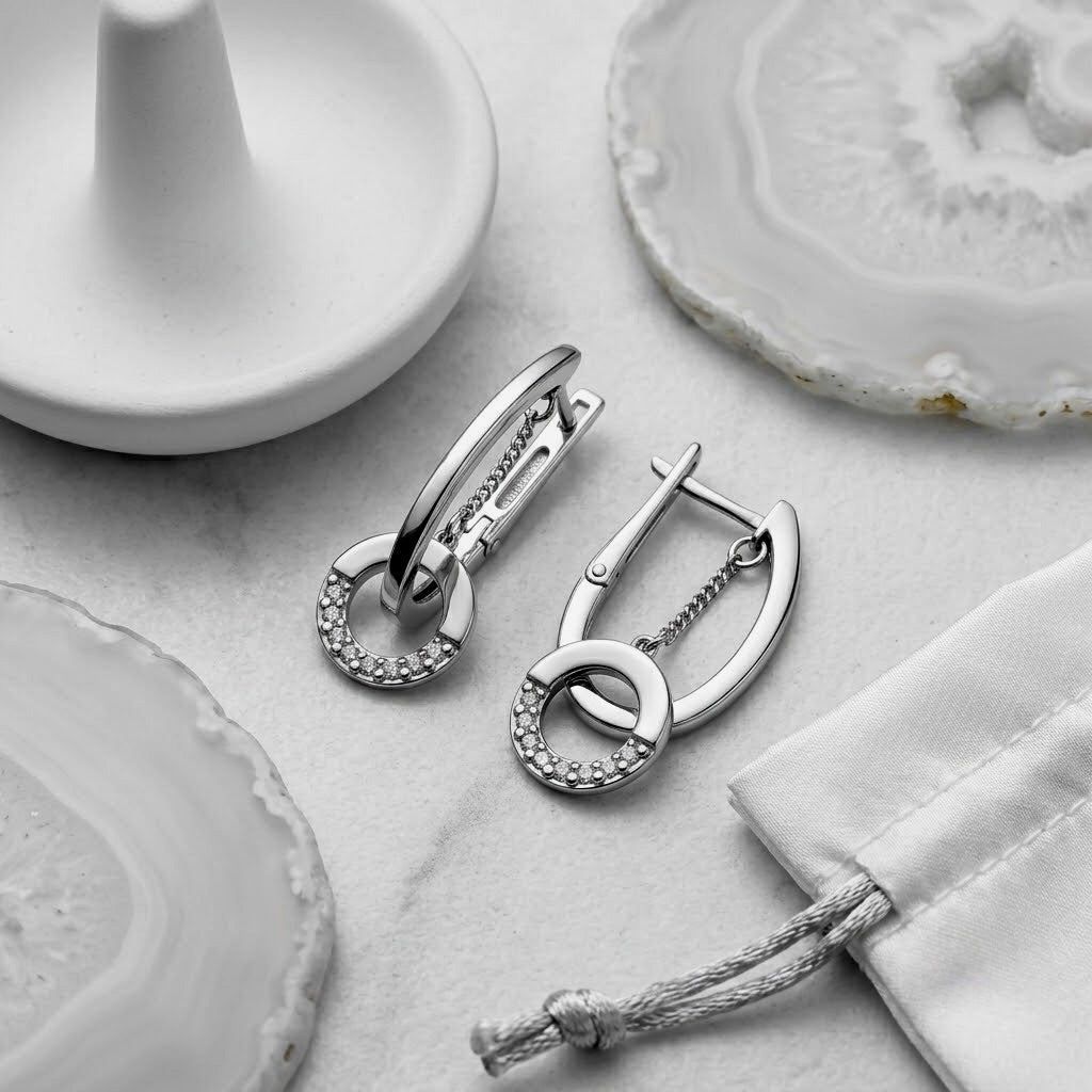 Zenith Link Drop Earrings