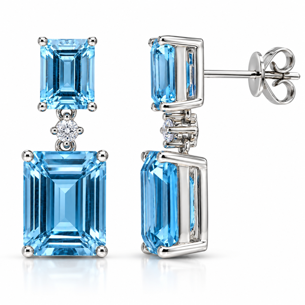 Aquamarine Drop Earrings