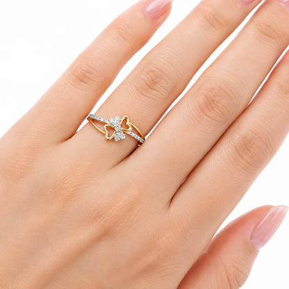 Double Heart  Ring