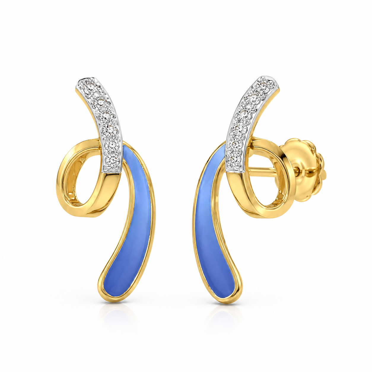 Enamel Swirl Earrings