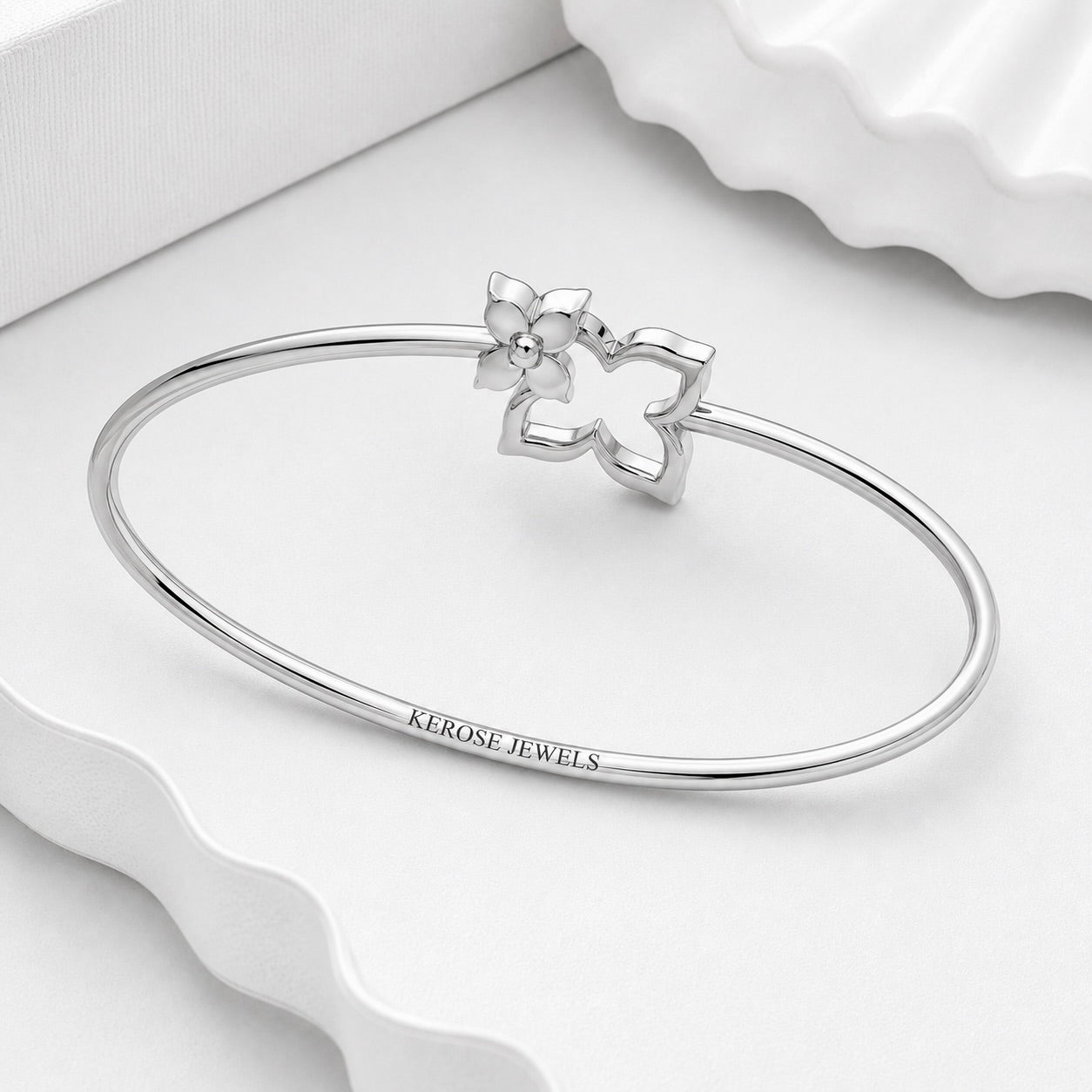 Floral Clover Bangle